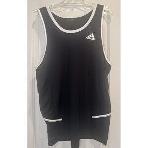 Adidas Men’s BLACK & WHITE Climalite Athletic Sports Tank Top Men's XL